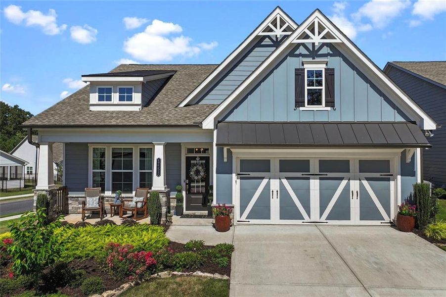 Front exterior of a new home in , Canton, GA, highlighting curb appeal (Image 29).