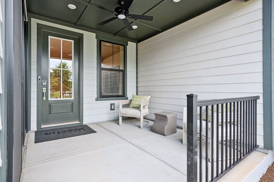 Exterior details and patio area of a home in Seven Oaks, Belmont (Image 4).