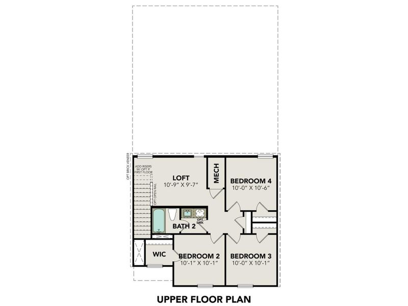 2D floor plan layout for the The Blanco A by Davidson Homes LLC in Applewhite Meadows, San Antonio, TX (Image 4).