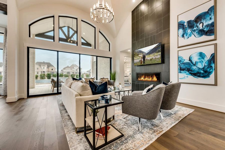 Representative furnished interior of a home built from the Grand Whitehall by Grand Homes in Grand Oaks, Celina (Image 6).