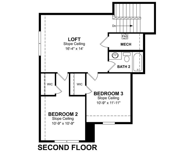 2D floor plan layout for the Avalon by Beazer Homes in Enclave at Legacy Hills, Celina, TX (Image 4).