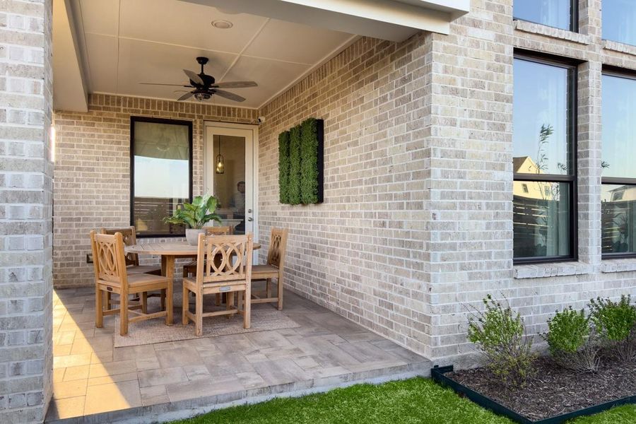 Exterior details and patio area of a home in Indigo, Richmond (Image 2).