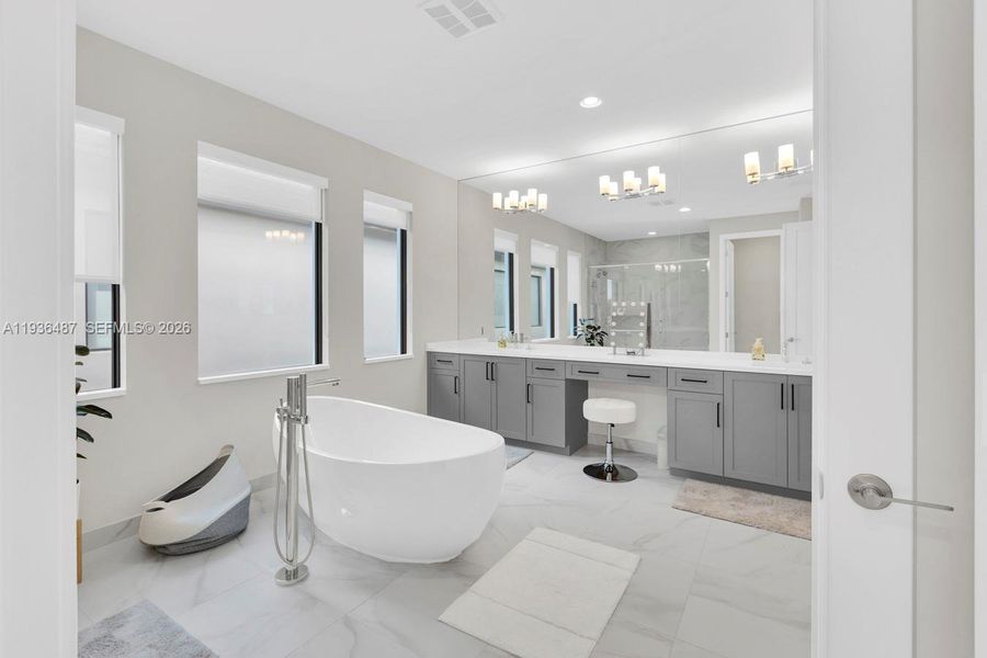 Furnished interior view inside a new home in , Boca Raton (Image 9).