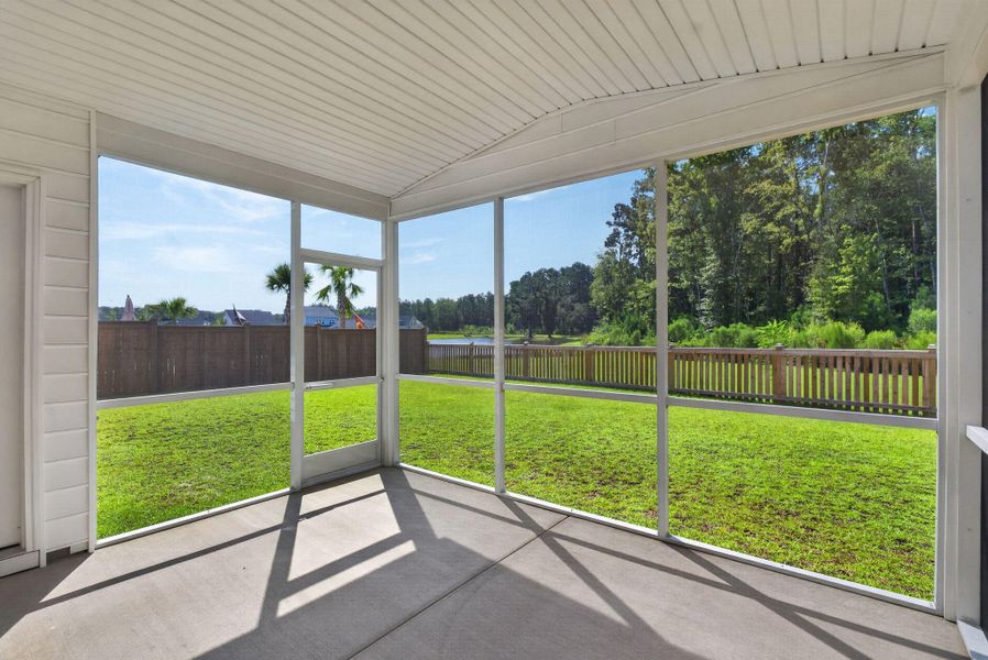 Exterior details and patio area of a home in Sweetgrass at Summers Corner, Summerville (Image 32).