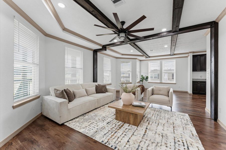Furnished interior view inside a new home in , Huffman (Image 4).