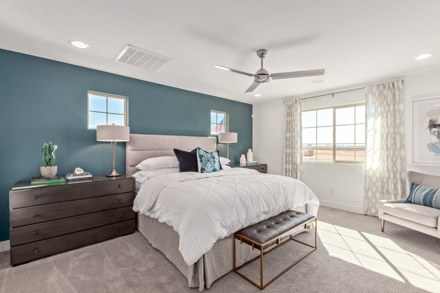 Furnished interior in a model home at La Mira Discovery Collection in Mesa (Image 9).