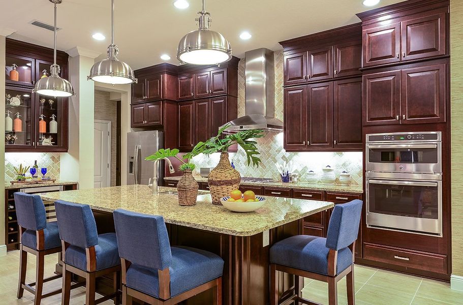 Furnished interior view inside a new home in Boca Royale Golf & Country Club at Wellen Park, Englewood (Image 15).