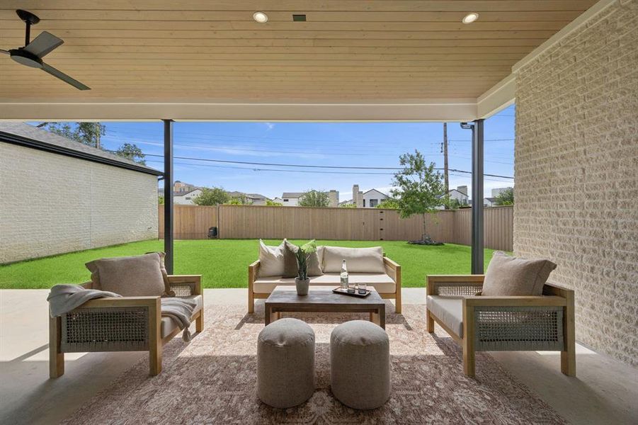 Exterior details and patio area of a home in , Dallas (Image 3). Exterior details and patio area of a home in , Dallas (Image 3).
