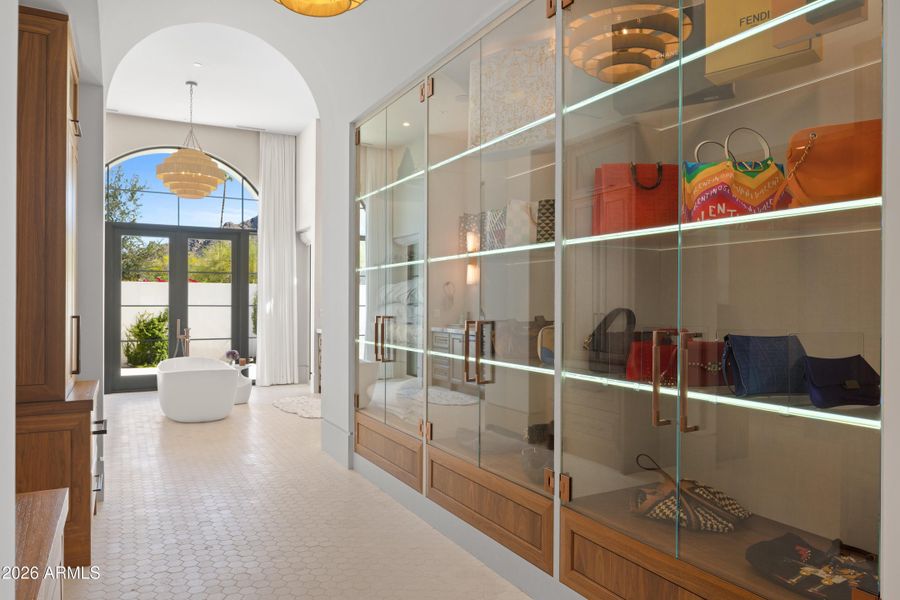 Boutique-style Primary Closet