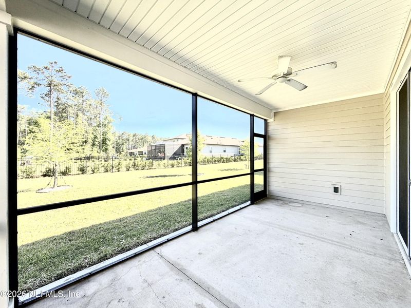 Exterior details and patio area of a home in Seasons at TrailMark, St. Augustine (Image 36).