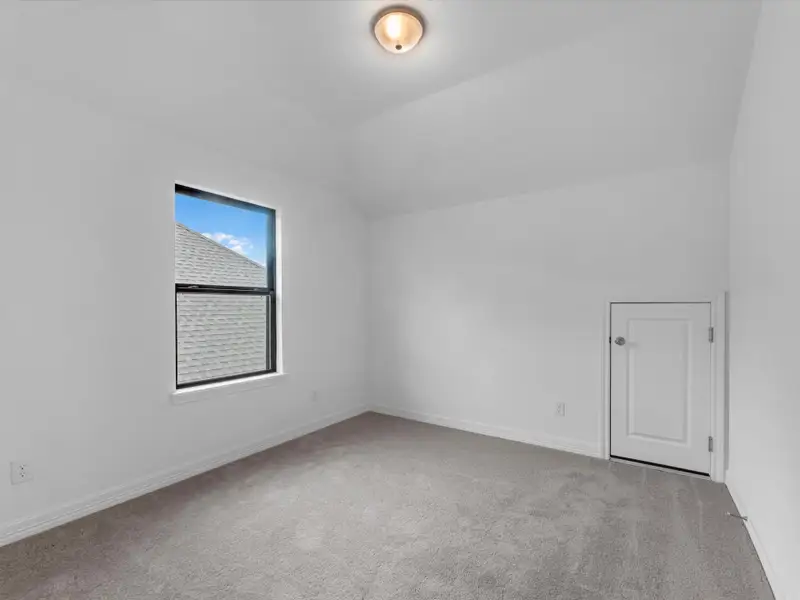Secondary bedroom. Sample product photo. Actual exterior and interior selections may vary by homesite. Photo may be virtually staged.