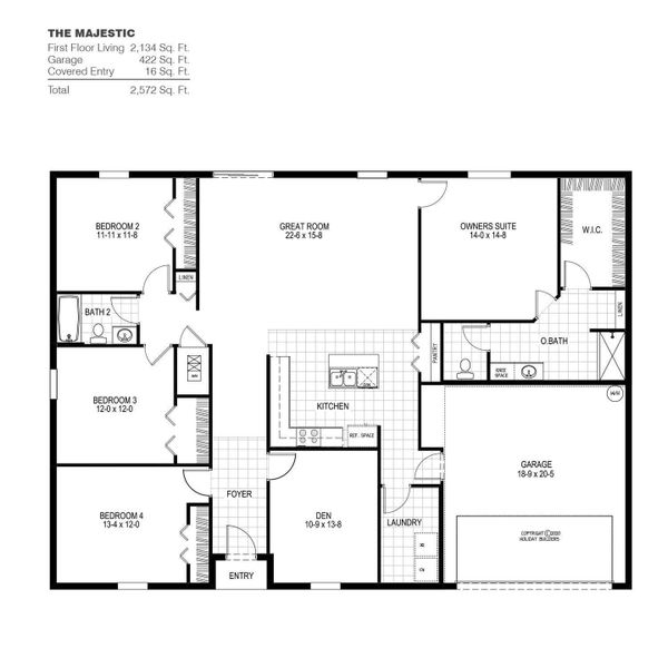 2D floor plan layout of this home in Port St Lucie, Port St. Lucie, FL (Image 2).