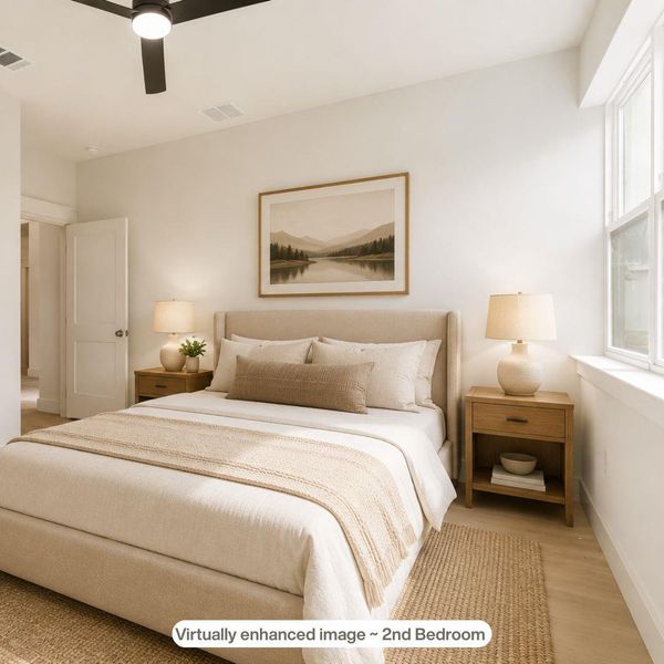 2nd bedroom with virtual staging