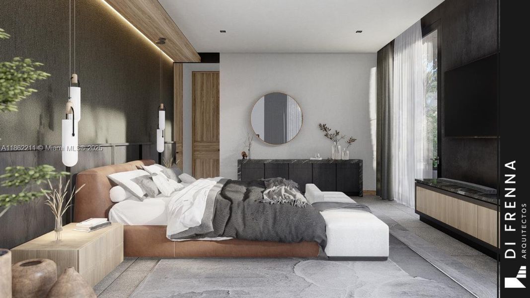 Furnished interior view inside a new home in , Miami (Image 3).