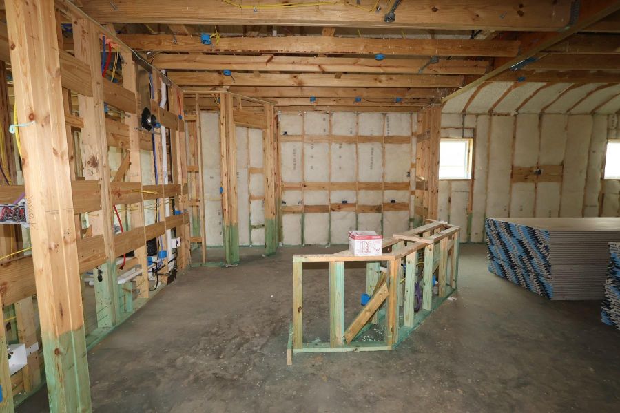 In-progress construction of a new home in Riceland 50’ Alley Load Homesites, Mont Belvieu, TX (Image 5).