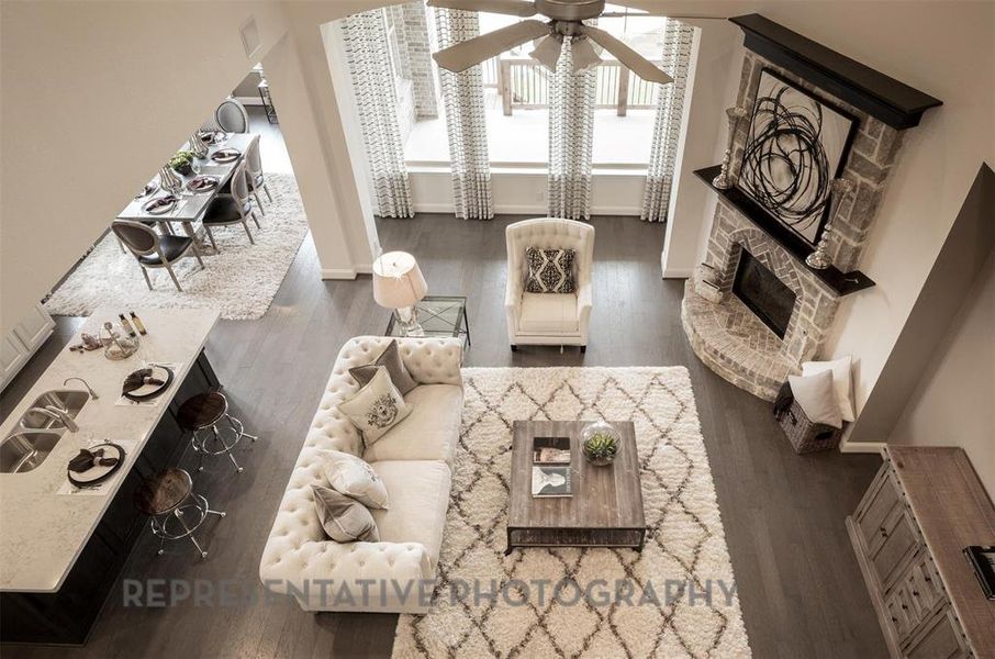 Furnished interior view inside a new home in Star Trail, Prosper (Image 17).