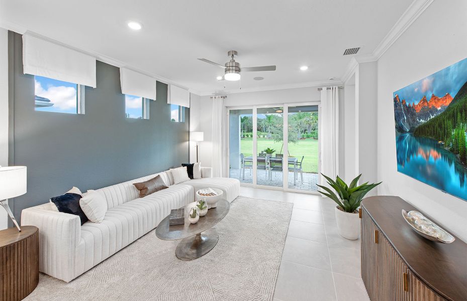 Furnished interior view inside a new home in Harbor Isle, Vero Beach (Image 9).