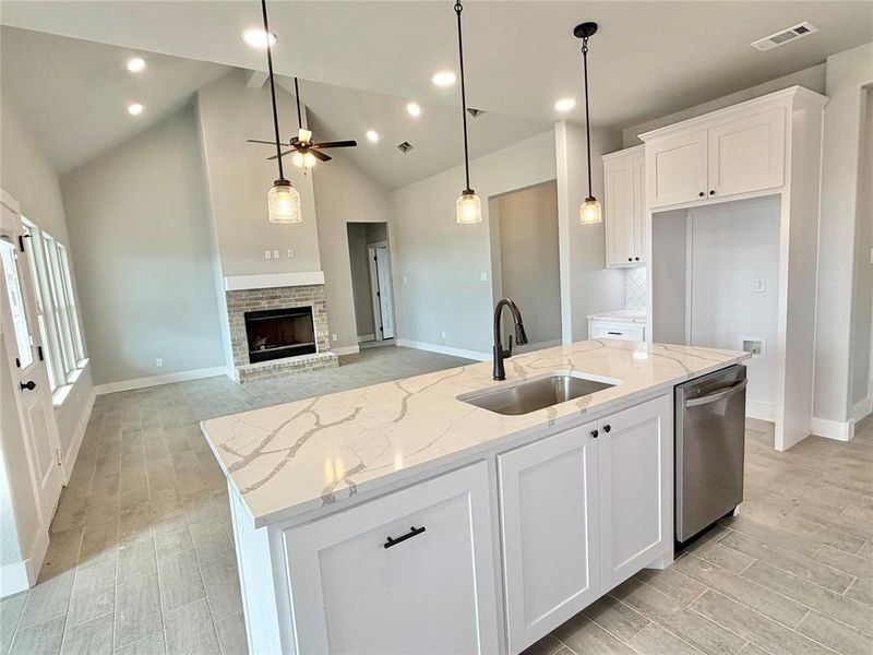 Furnished interior view inside a new home in , Weatherford (Image 10).