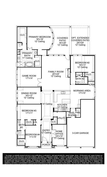 2D floor plan layout of this home in Meridiana, Manvel, TX (Image 4).