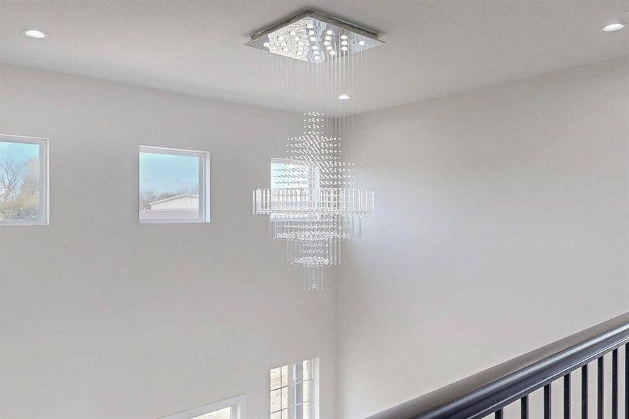 Detailed view of suspended lighting Detailed view of suspended lighting