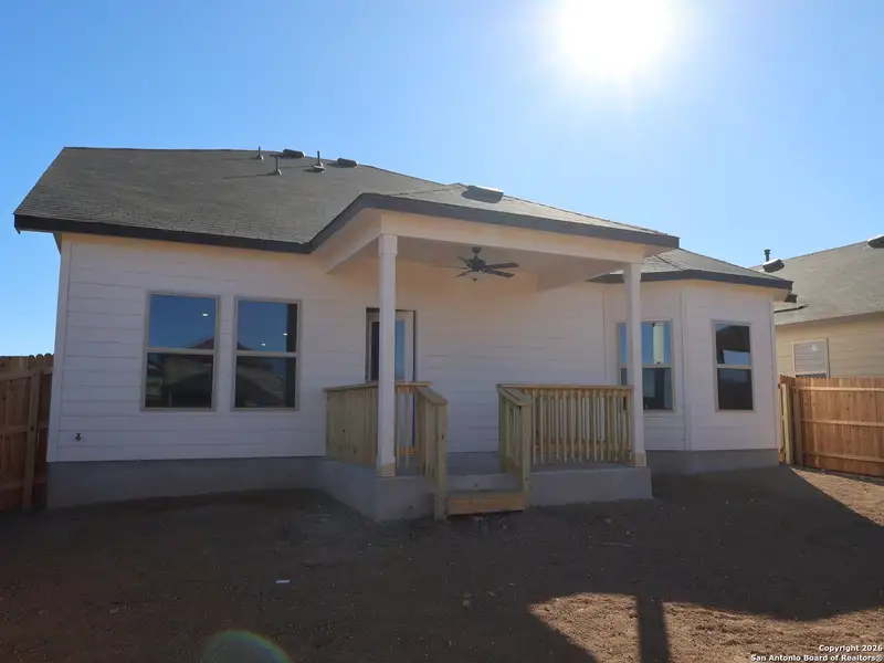 Exterior details and patio area of a home in Winding Brook, San Antonio (Image 3).