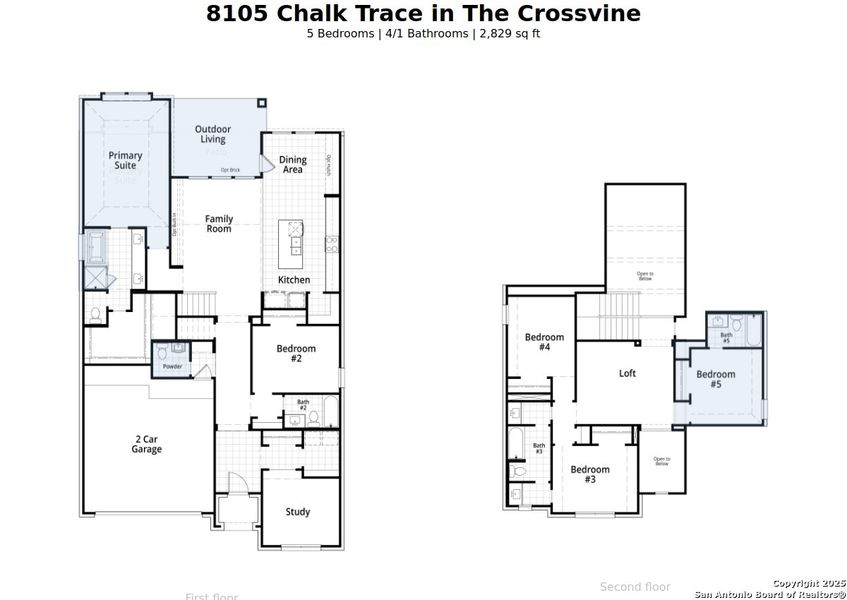 2D floor plan layout of this home in The Crossvine, Schertz, TX (Image 4). 2D floor plan layout of this home in The Crossvine, Schertz, TX (Image 4).