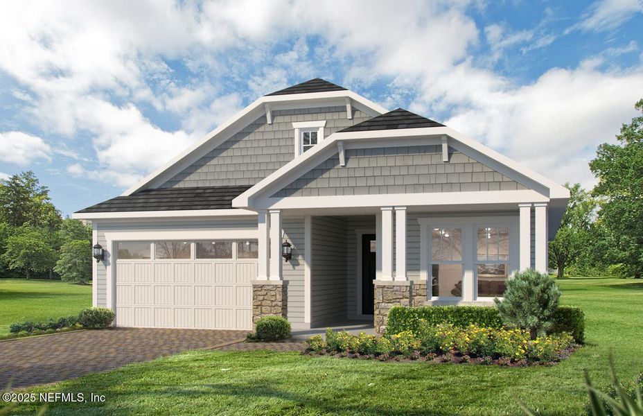 Front exterior of a new home in , St. Augustine, FL, highlighting curb appeal (Image 1). Front exterior of a new home in , St. Augustine, FL, highlighting curb appeal (Image 1).