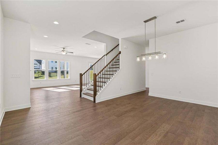 Spacious, unfurnished interior of a new home in East Harbor II at Chestatee, Dawsonville (Image 27).