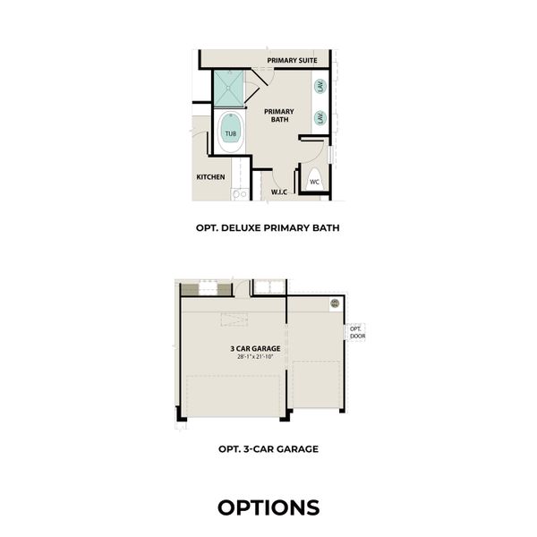 2D floor plan layout for the The Laguna by Davidson Homes LLC in Sunterra, Katy, TX (Image 6).