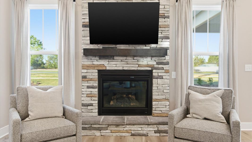 Representative furnished interior of a home built from the Cooper 3 by DRB Homes in Pelham Crossing Single Family Homes, Greenville (Image 16).