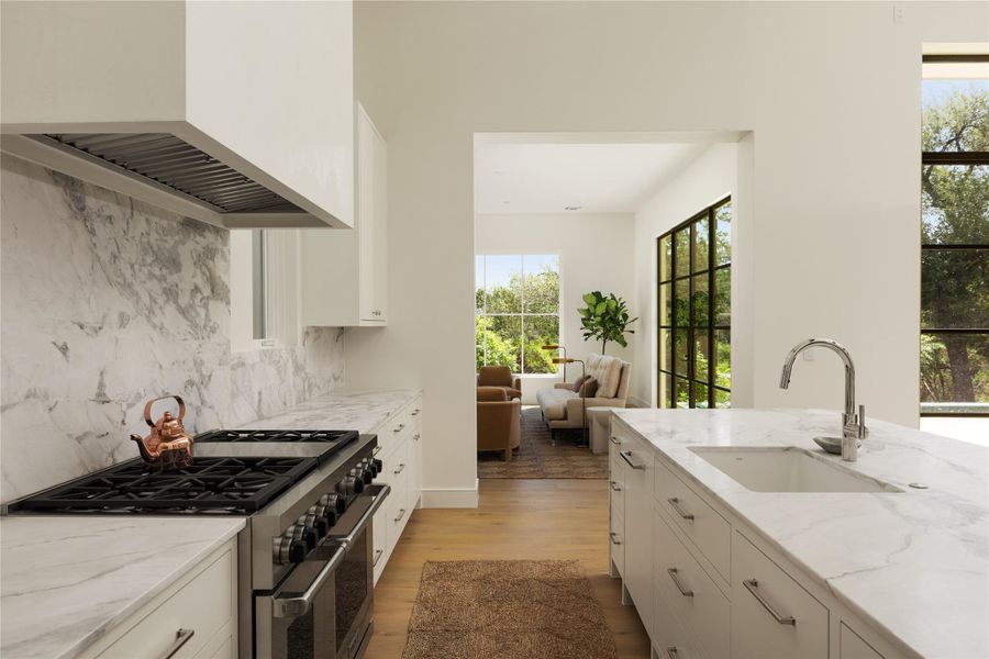 Furnished interior view inside a new home in Amarra Villas, Austin (Image 9). Furnished interior view inside a new home in Amarra Villas, Austin (Image 9).