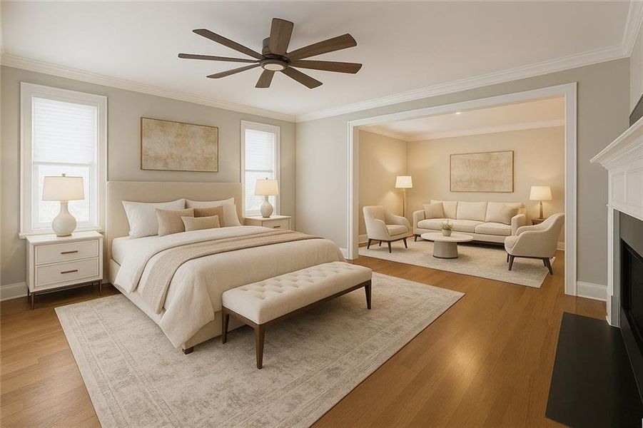 Furnished interior view inside a new home in , Atlanta (Image 28).