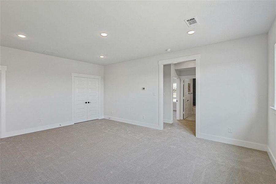 Game room with 2 closets for storage