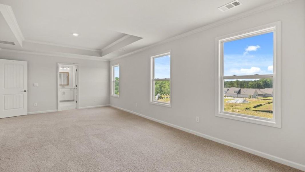 Spacious, unfurnished interior of a new home in Hamptons at Riverwood East, Dallas (Image 59).