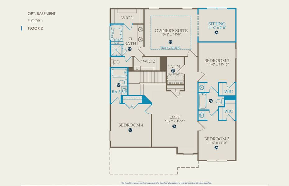 Continental Floor Plan, Quick Move-In Home, Floor 2