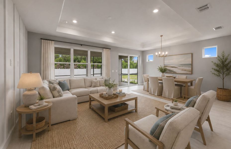 Furnished interior view inside a new home in Shores at Stillwater, Englewood (Image 5).