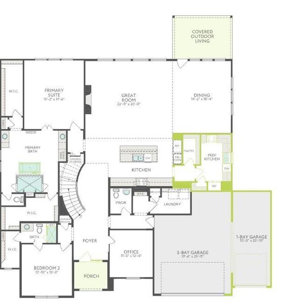 2D floor plan layout of this home in Harvest Green, Richmond, TX (Image 3). 2D floor plan layout of this home in Harvest Green, Richmond, TX (Image 3).