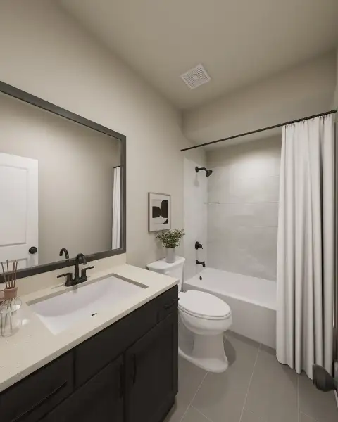 Representative furnished interior of a home built from the Lily by Tri Pointe Homes in The Retreat at Harvest, Argyle (Image 13).