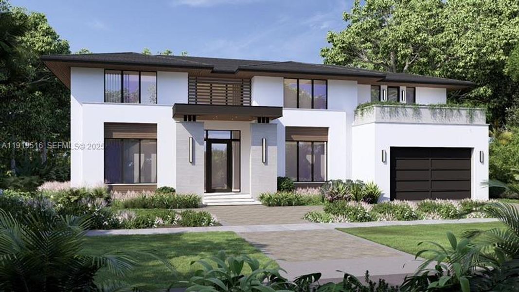 Front exterior of a new home in , Coral Gables, FL, highlighting curb appeal (Image 4).