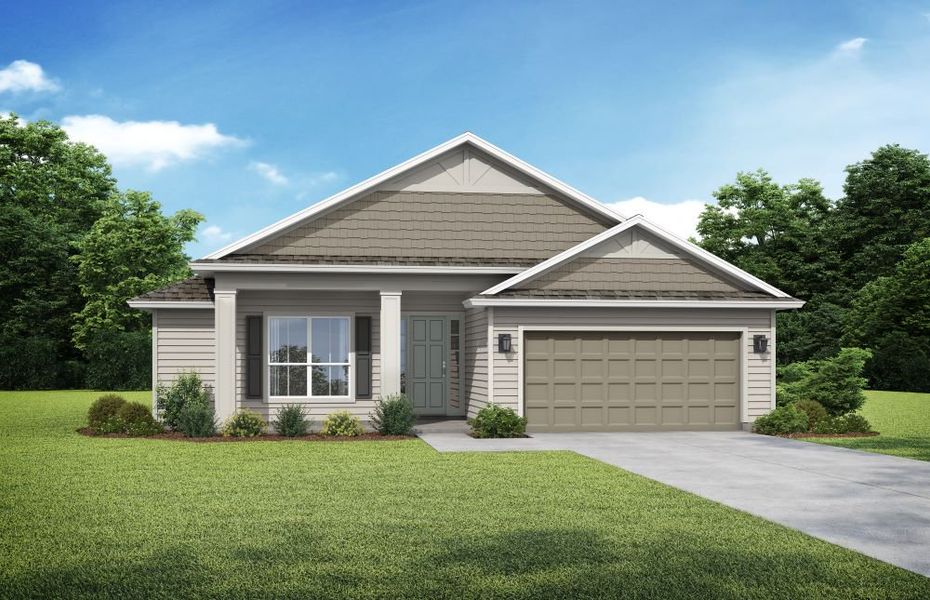 Representative exterior photo of a completed home built from the Etowah by SEDA New Homes in Weston Woods, Jacksonville, FL (Image 4). Representative exterior photo of a completed home built from the Etowah by SEDA New Homes in Weston Woods, Jacksonville, FL (Image 4).