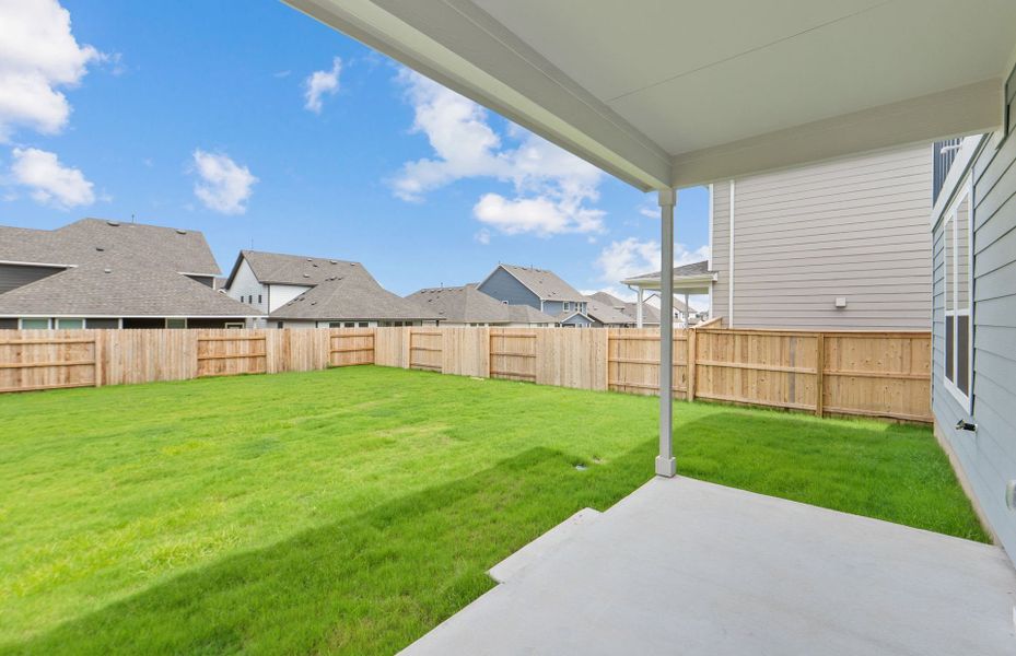 Exterior details and patio area of a home in Patterson Ranch, Georgetown (Image 4). Exterior details and patio area of a home in Patterson Ranch, Georgetown (Image 4).