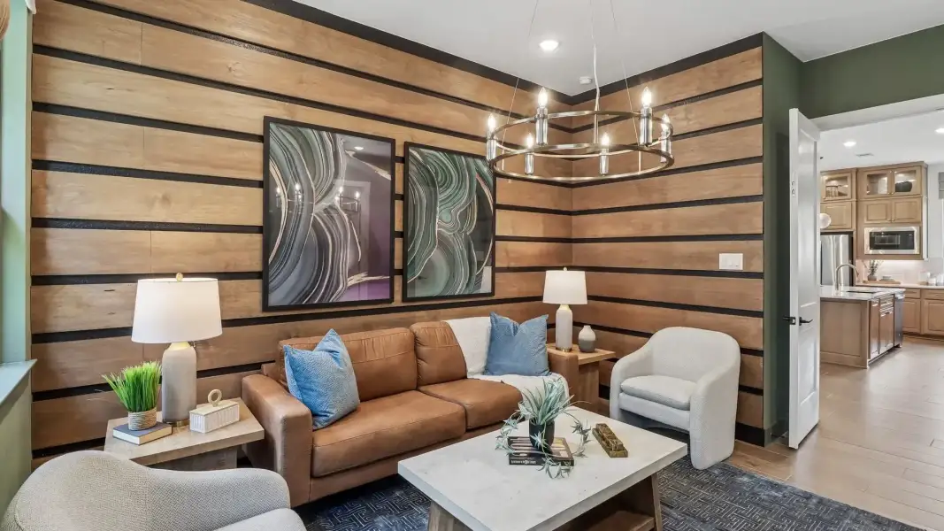 Representative furnished interior of a home built from the Lauren by Chesmar Homes in Audubon, Magnolia (Image 6).
