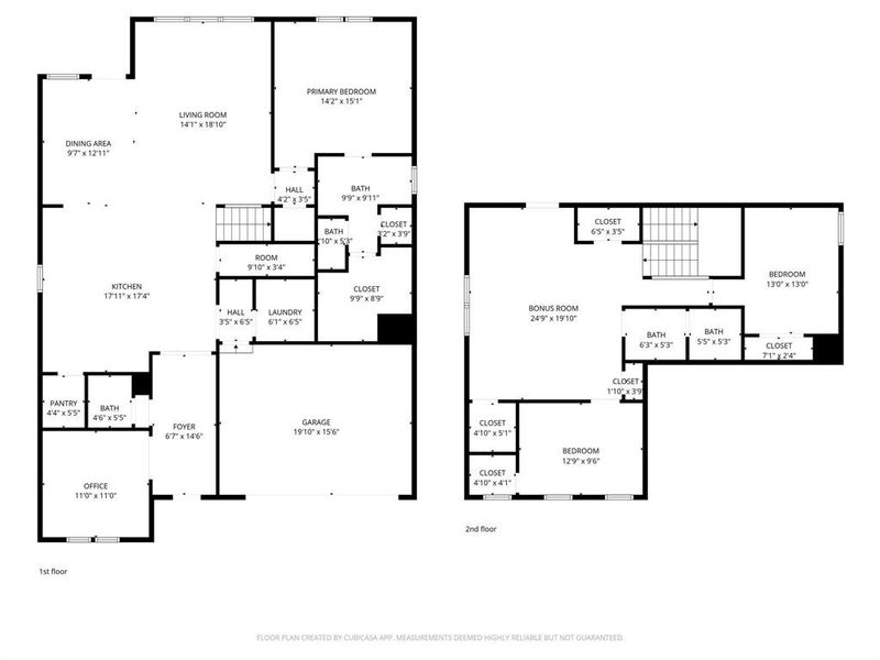 2D floor plan layout of this home in Stark Farms, Denton, TX (Image 5).