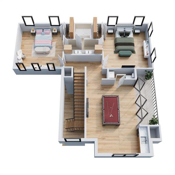 2D floor plan layout of this home in , Dallas, TX (Image 3).