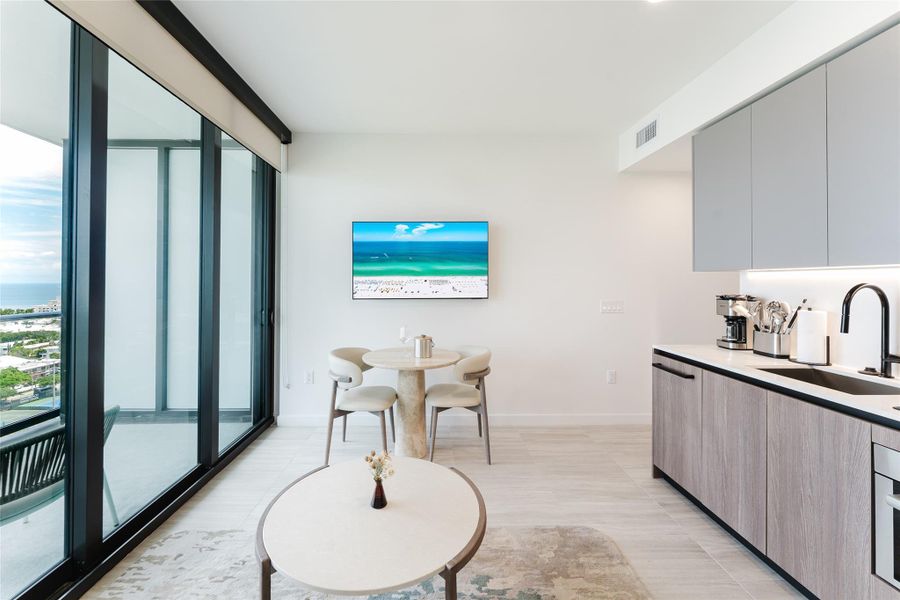 Furnished interior view inside a new home in 72 Park, Miami Beach (Image 7).