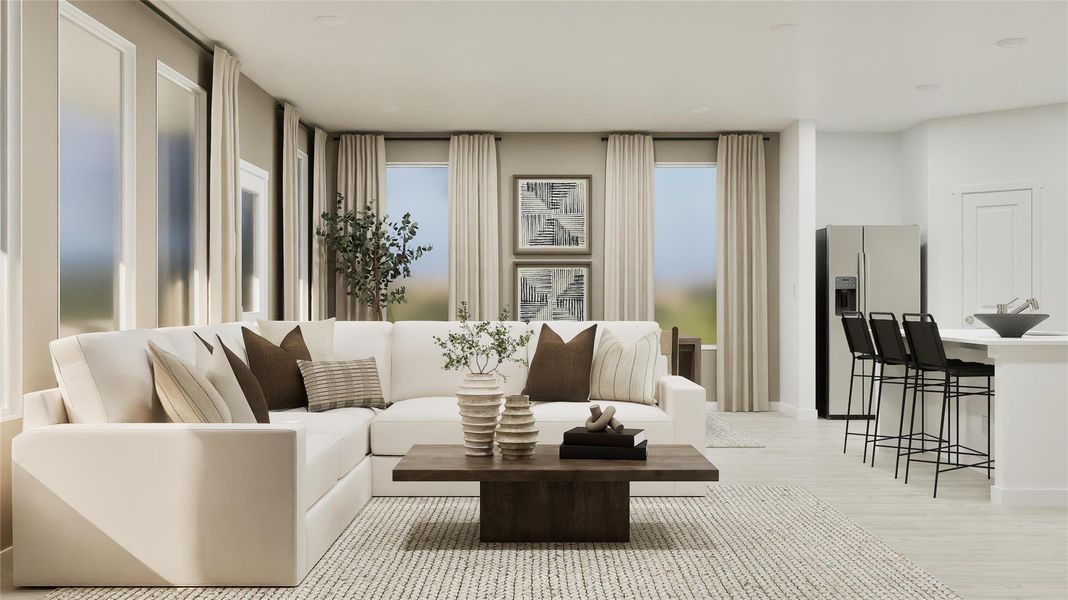 Furnished interior view inside a new home in Thunder Rock, Marble Falls (Image 26).