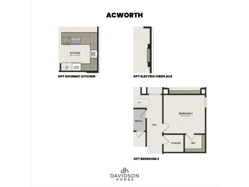 2D floor plan layout for the The Acworth D by Davidson Homes LLC in The Bluffs, Canton, GA (Image 5). 2D floor plan layout for the The Acworth D by Davidson Homes LLC in The Bluffs, Canton, GA (Image 5).