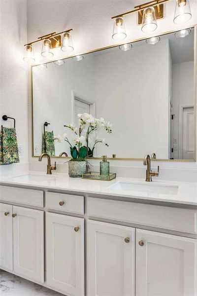 Bathroom with double vanity