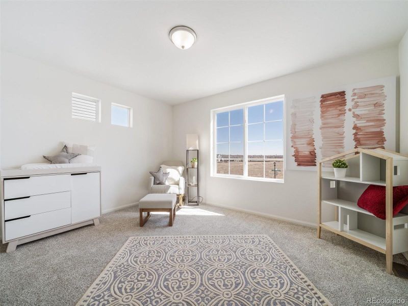 Furnished interior view inside a new home in Thompson River Ranch, Johnstown (Image 16).