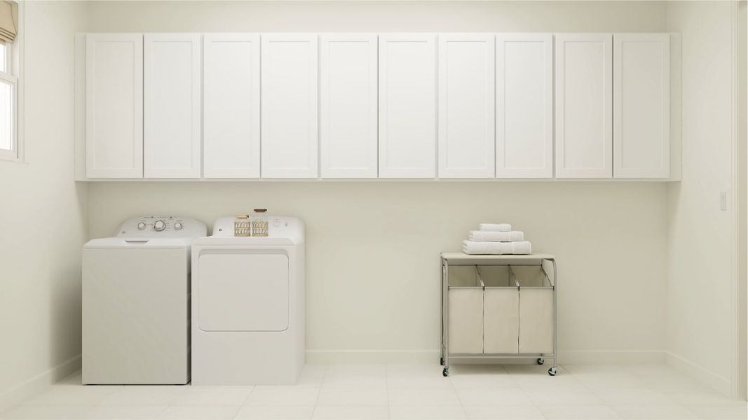 Saffron laundry room